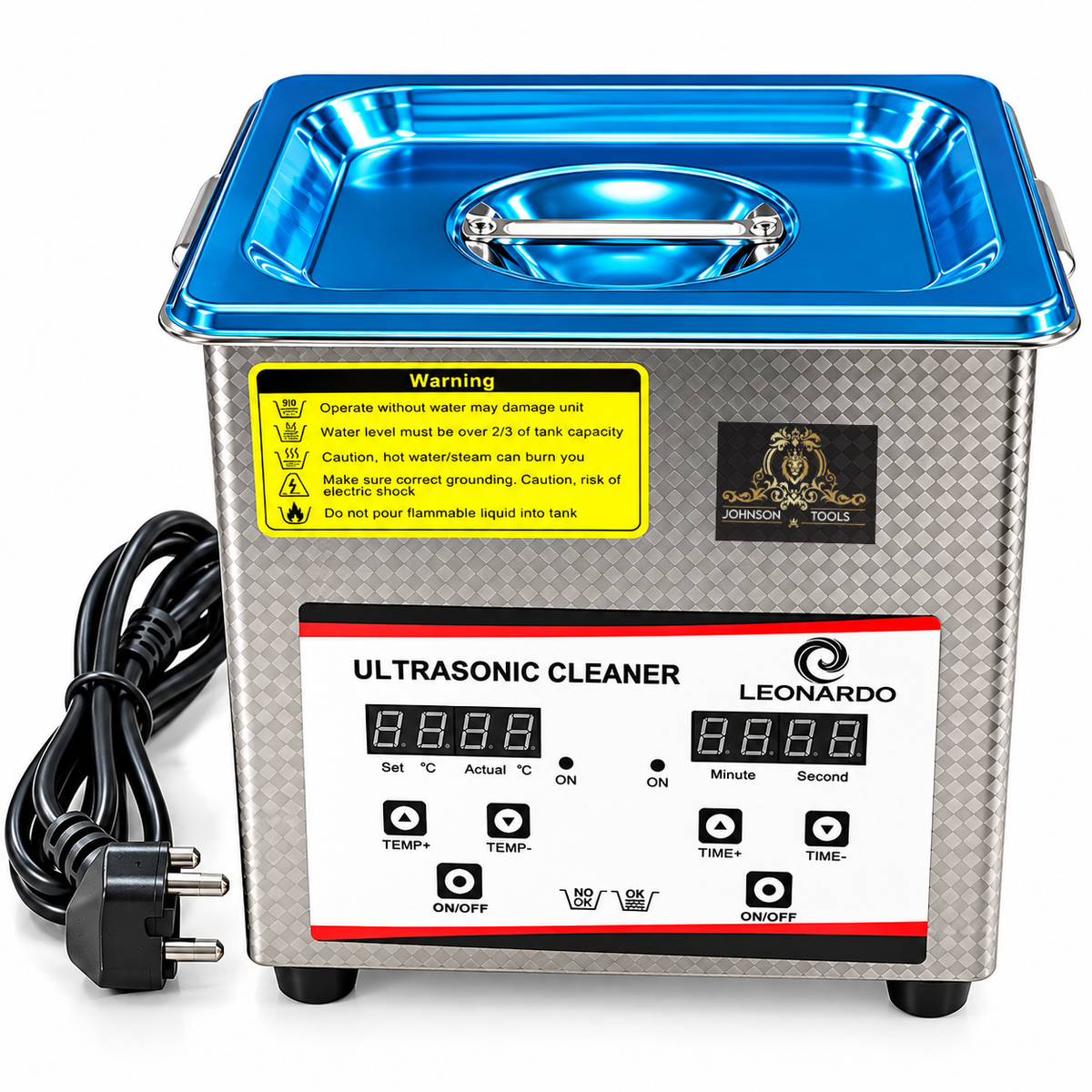 Johnson Tools Digital Pro 40kHz Ultrasonic Cleaner with Auto Digital Timer & Heater for Jewelry, Glasses & Watches Cleaner (2 Litre)