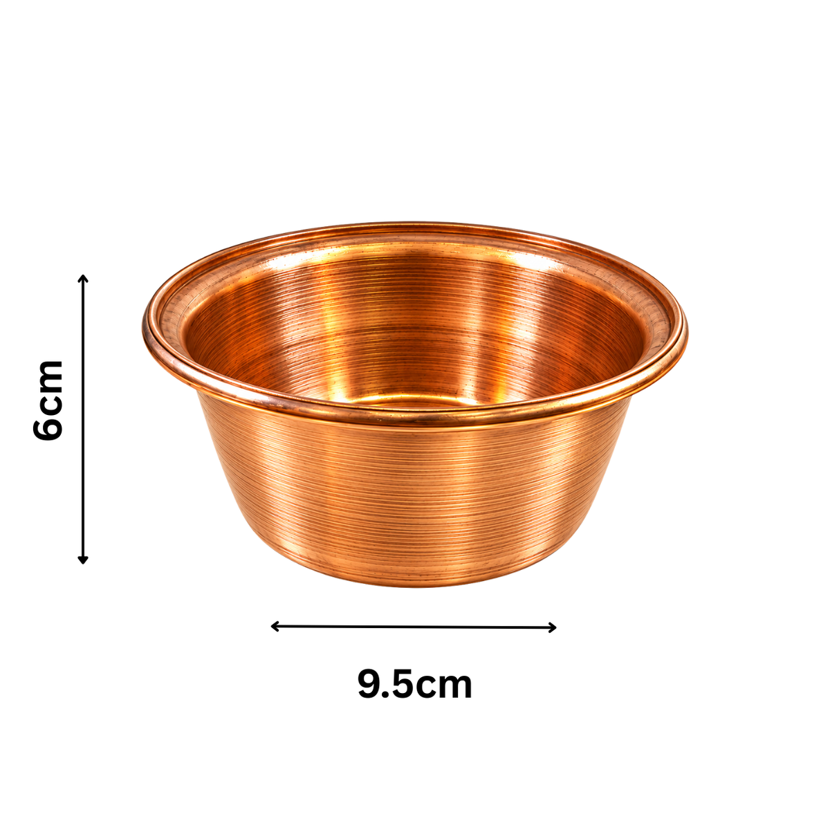 Johnson Tools Pure Shiny Handmade Plane Copper Bowl for Jewellery Works/Food Service Works/ayurveda and Much More (Capacity - 500gm)