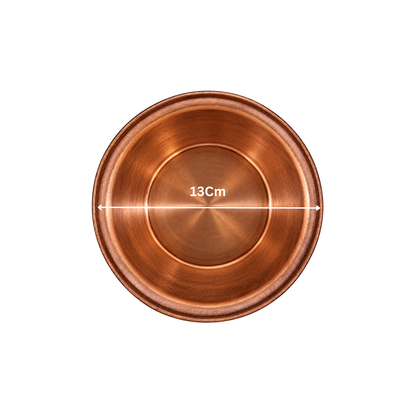 Johnson Tools Pure Shiny Handmade Plane Copper Bowl for Jewellery Works/Food Service Works/ayurveda and Much More (Capacity - 500gm)