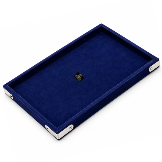 Johnson Tools Neavy Blue Jewellery Display Organizer Tray/Beading Tray (pack of 2) for Gold and Silver Jewelry Display (Blue)