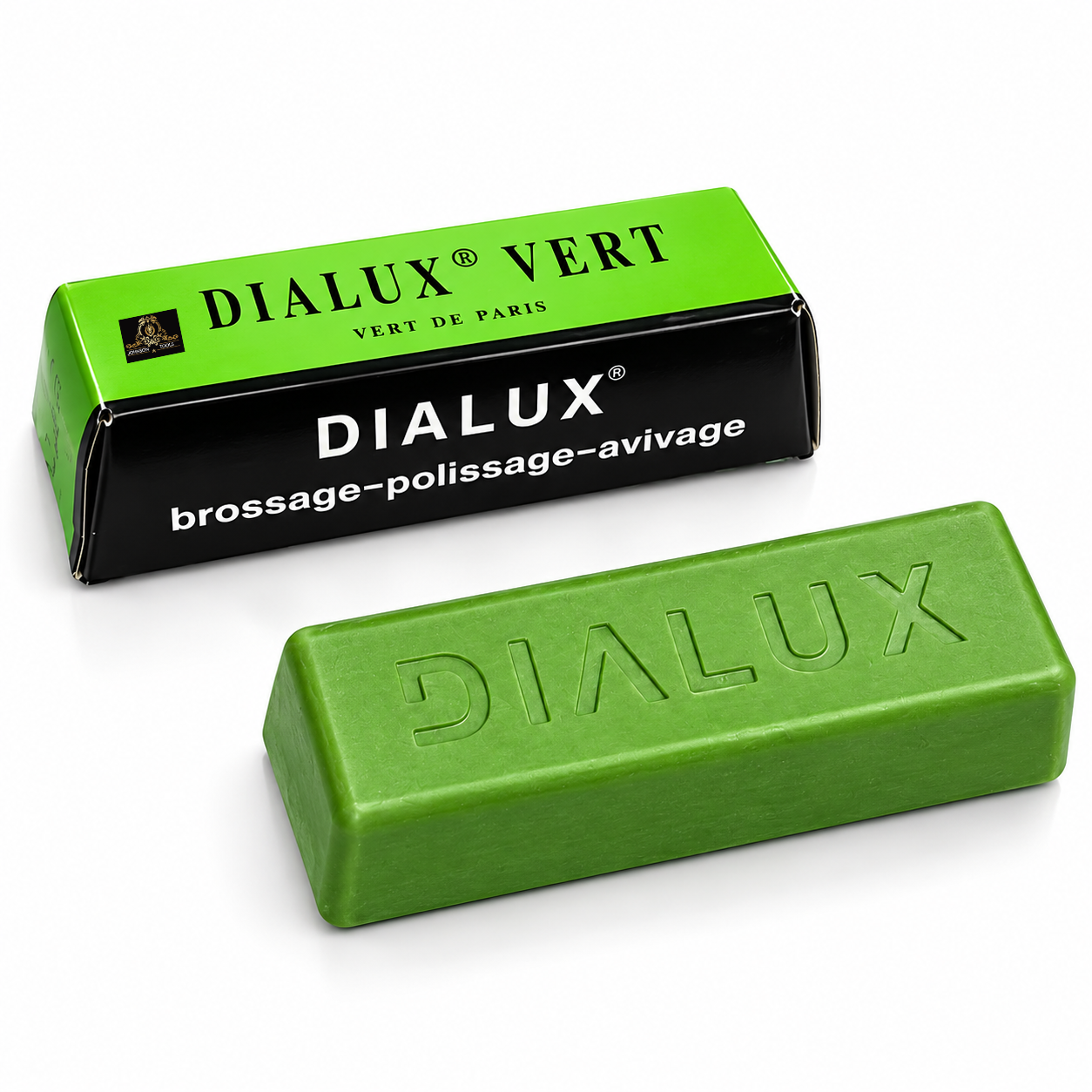 Johnson Tools Dialux Green High Polishing Rouge Bar used on White Gold, Platinum and Harder Metals for Final Polishing Process on Jewellery Making or Repair, Watchmaking, Model Making and Hobby Crafts