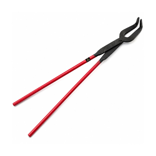 Johnson Tools 16" Plier Sandasi with Bent Mouth to Lift Crucibles at Foundry, Refinery and Casting Plants of Gold, Silver and other Metals