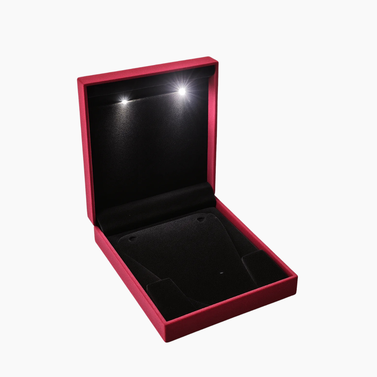 Johnson Tools Heavy Sued Velvet Jewellery Necklace Earring Pendant Half Set Box | Premium LED Display Case (Size 7″ × 8″)
