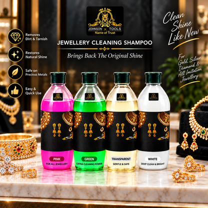 Johnson Tools Thick Jewellery White Cleaning Shampoo For Gold, Silver, Diamond, Artificial Jewellery Removes Dirt, Grease and Polishing Residue