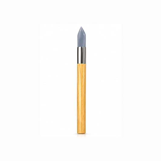 Johnson Tools Opani Stone Aragonite Stone with Wooden Handle for Gold Shining, Cleaning, straightning Works (Straight)