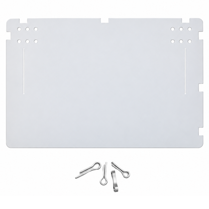 Johnson Tools M1 White PVC Jewellery Packing Card with Aluminium Clip and Single-Stick Zipper for Kamarbandh Packaging (7.58 × 11 Inches)