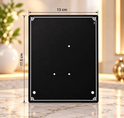 Johnson Tools F1P Series Black PVC Jewellery Display Card For Necklace Sets, Kada Payal, Gents Hand Kada (5.25x7")