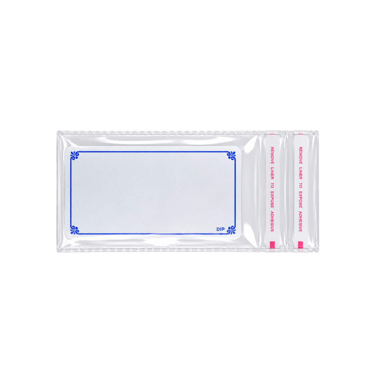 Johnson Tools D1P White PVC Display Packing Card with Double-Stick Zipper Pouch for Baccha Kada Packaging (4.5x2.2")