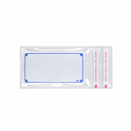 Johnson Tools D1P White PVC Display Packing Card with Double-Stick Zipper Pouch for Baccha Kada Packaging (4.5x2.2")