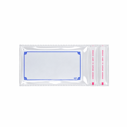 Johnson Tools D1P White PVC Display Packing Card with Double-Stick Zipper Pouch for Baccha Kada Packaging (4.5x2.2")