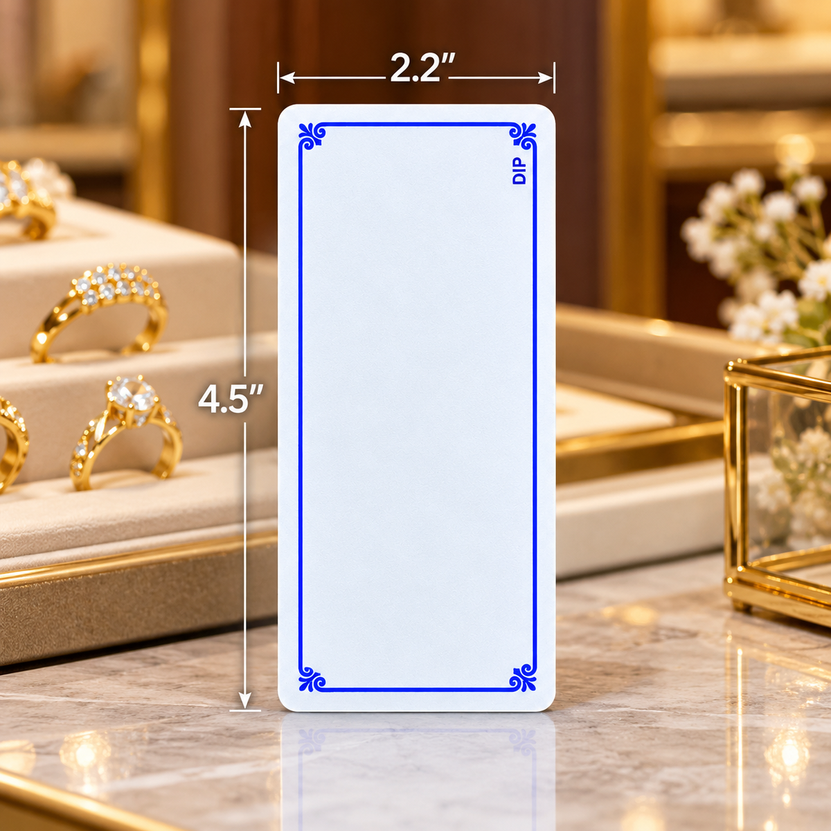Johnson Tools D1P White PVC Display Packing Card with Double-Stick Zipper Pouch for Baccha Kada Packaging (4.5x2.2")
