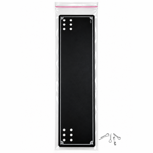 Johnson Tools C2P Black PVC Jewellery Packing Card with double Stick Zippe and Aluminium Clips for Payal Packaging (3 × 11.5 Inch)