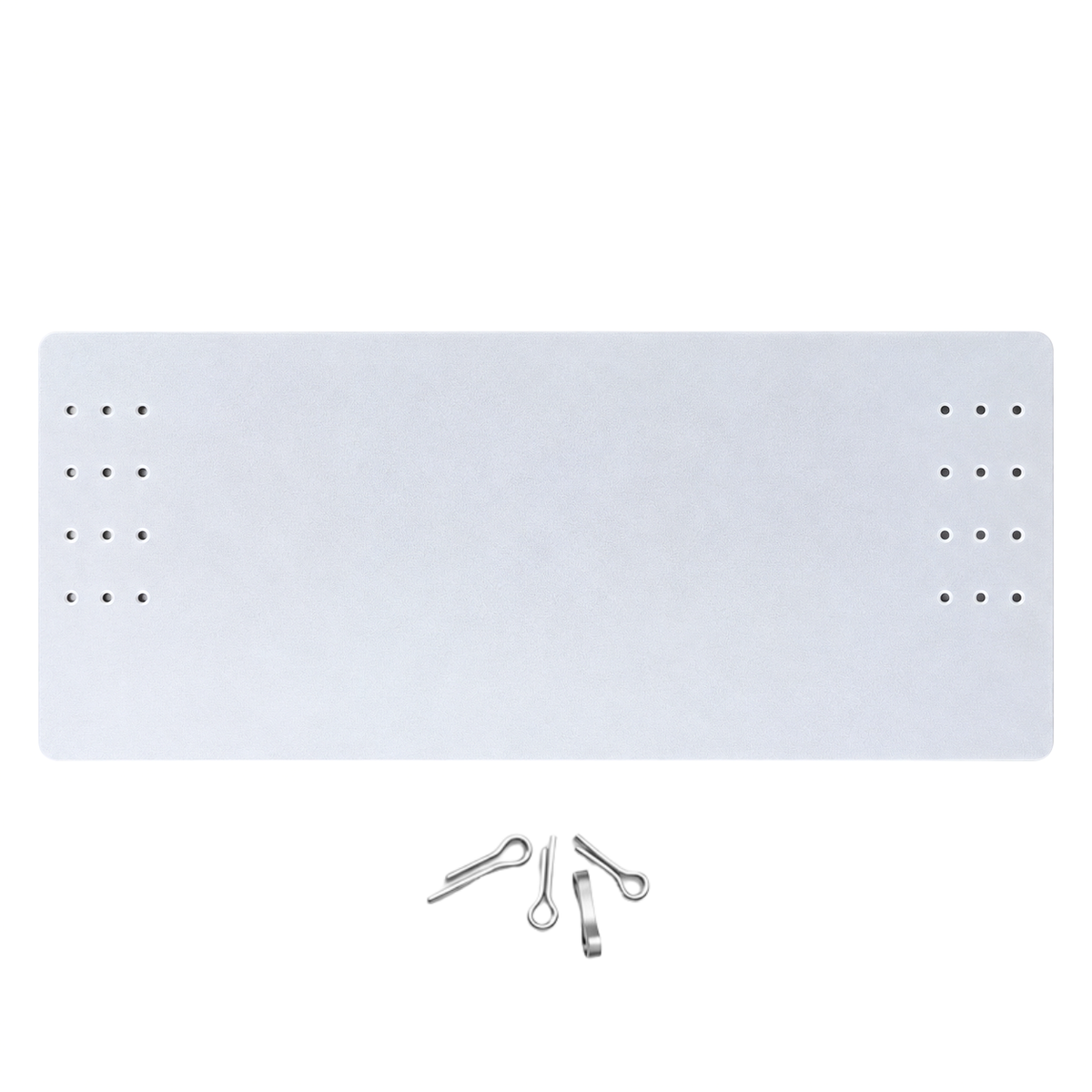 Johnson Tools B3P White PVC Display Card with Zipper and Aluminium Clips for Anklet Packaging (4.5 × 11")