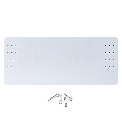Johnson Tools B3P White PVC Display Card with Zipper and Aluminium Clips for Anklet Packaging (4.5 × 11")