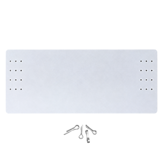Johnson Tools B3P White PVC Display Card with Zipper and Aluminium Clips for Anklet Packaging (4.5 × 11")
