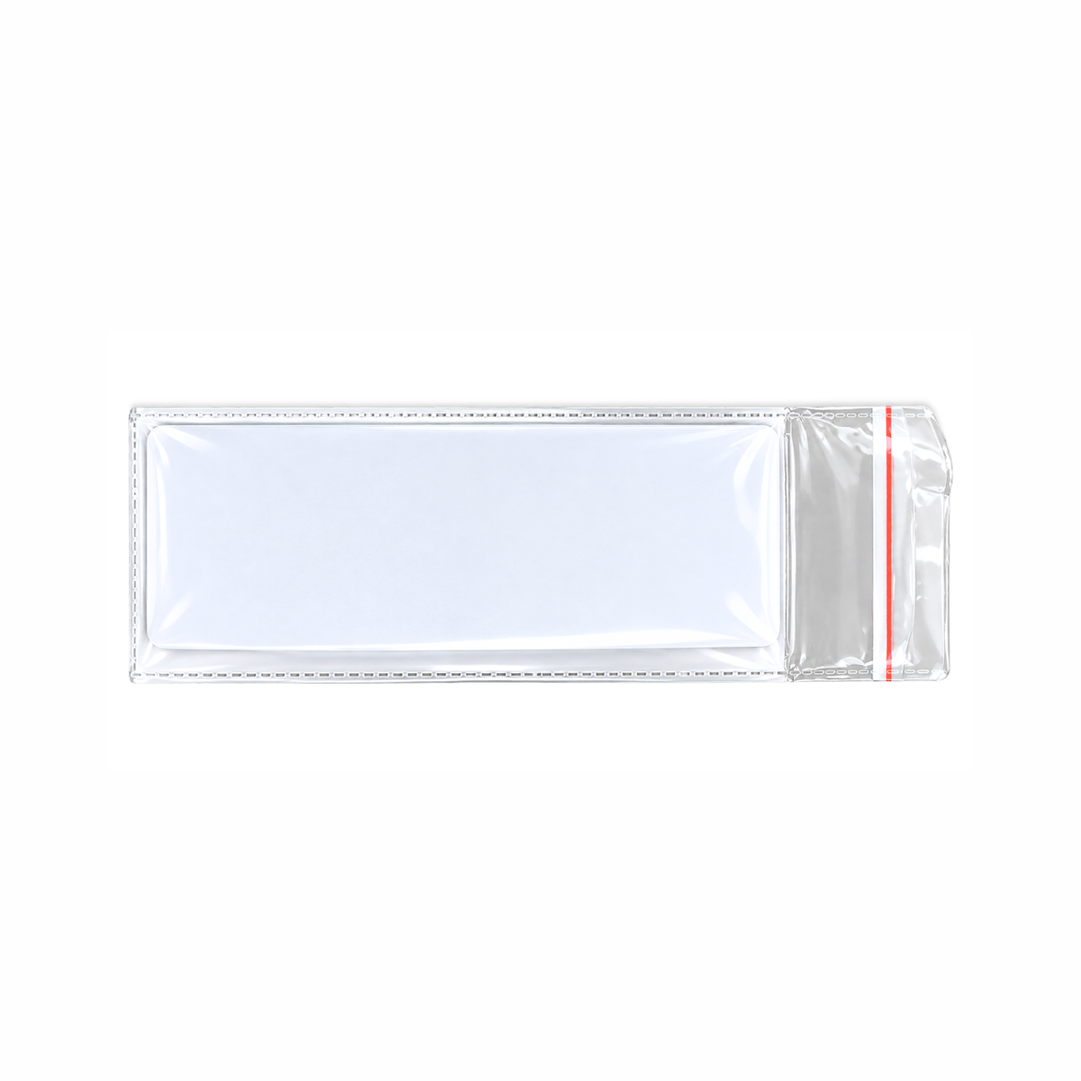 Johnson Tools D4 White PVC Display Card with Zipper Pouch for Ladies Kada and Bangle Packaging (6x2.9")