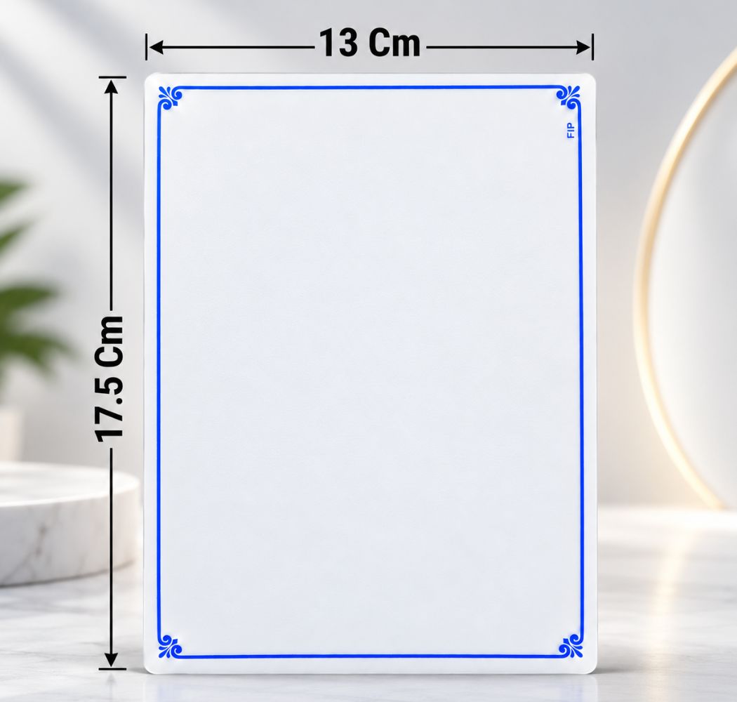 Johnson Tools F1P Series White PVC Jewellery Display Card For Necklace Sets, Kada Payal, Gents Hand Kada (5.25x7")