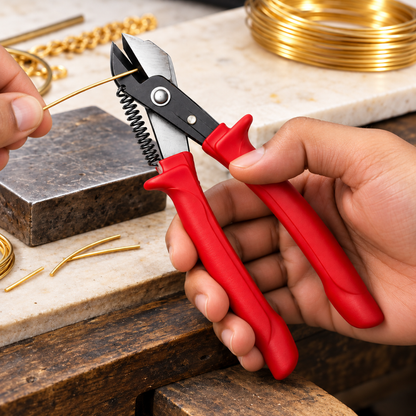 Johnson Tools Spring Loaded 8'' Wire metal Cutter For Goldsmith and Metalsmiths