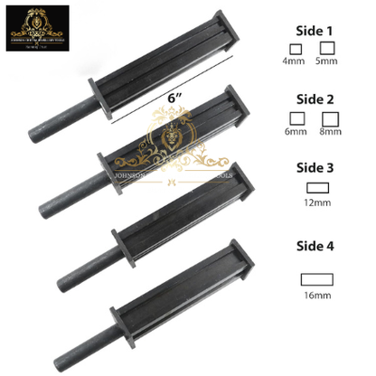 Johnson Tools 8" Wire Ring Ingot Mold/Squre Reja/Dhalni 6 sizes For Melting Casting Refining Gold Silver Copper Aluminum Brass