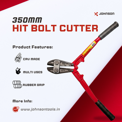 Johnson Tools 14" Steel Bolt Cutter For Cutting Bolts, Gold Biscuit and Other Various Uses(350mm)
