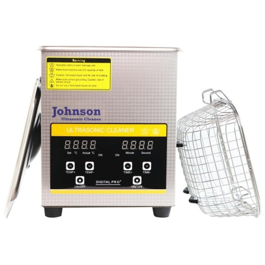 Johnson Tools Digital Pro 40kHz Ultrasonic Cleaner with Auto Digital Timer & Heater for Jewelry, Glasses & Watches Cleaner