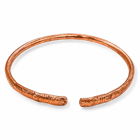 Johnson Tools Rajasthani Design Pure Copper Bangle/Tamba Kada For Men or Women for Astrology Ayurved (3.8mm Thickness)