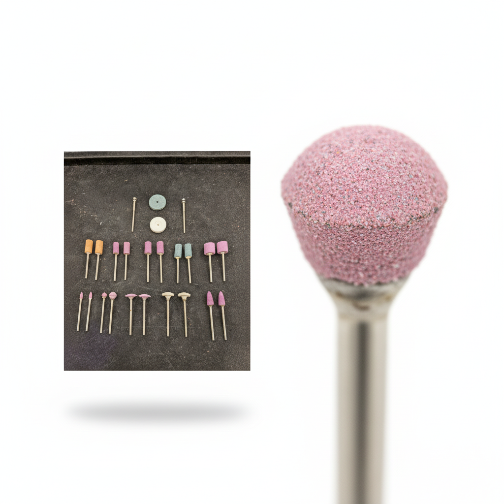 Johnson Tools 24 in 1 Mini Grinding and Polishing Stone Bits Set | Multi-Grit Rotary Tool Accessories for MiniCraft Drills, Dremel, Jewelry, Wood, Metal, Glass and DIY Precision Works
