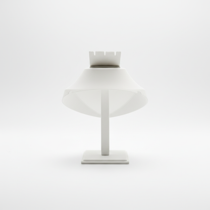 Johnson Tools White Adjustable Fiber Necklace Display Stand (Size 0, 4" width) for Gold, Silver, Diamond & Antique Necklaces Photography and Display Works