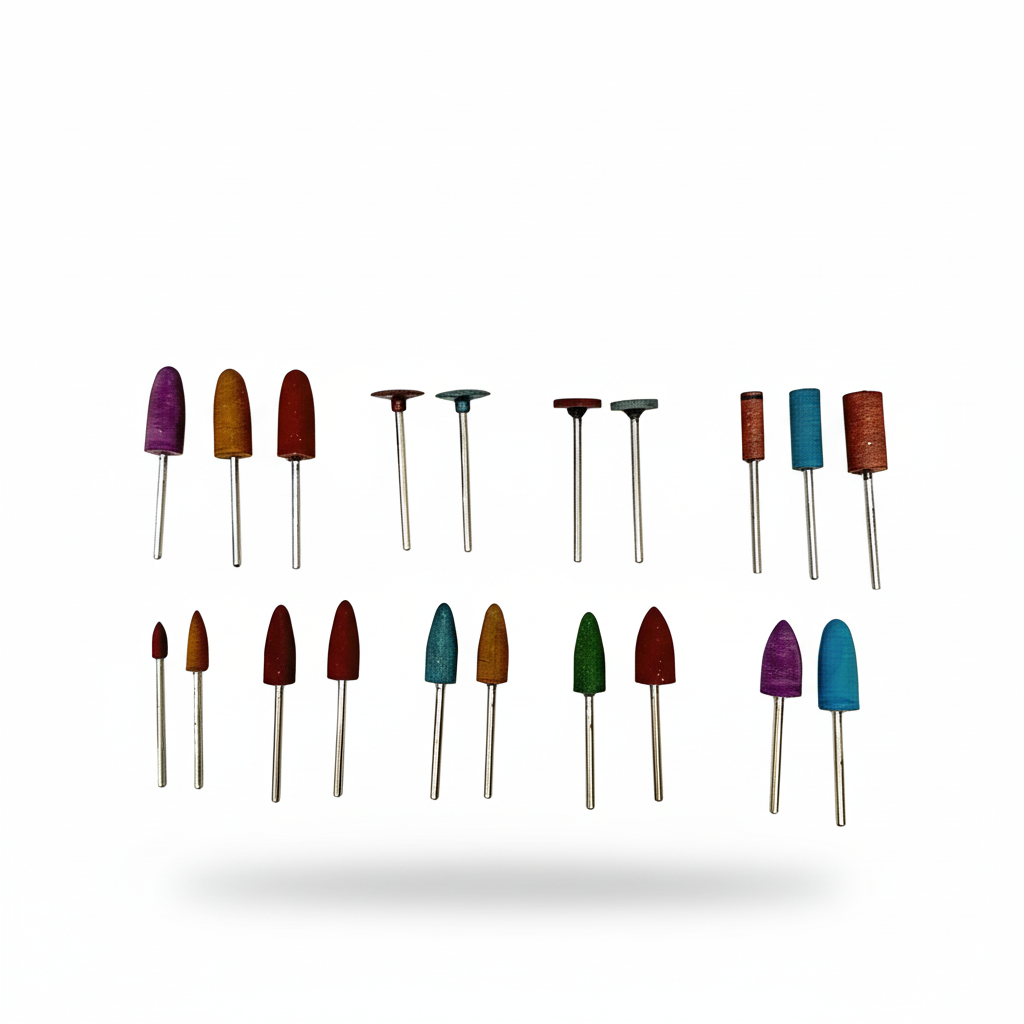 Johnson Tools Multi Grit Silicone Polishing Bits for Gold Silver Diamond Jewellery Polishing, Minicraft Rotary Tools for Finishing, Smoothing & Mirror Polish (Set of 20 Pieces)