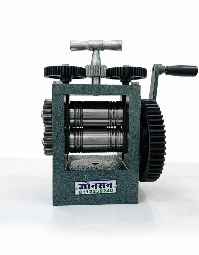Johnson Tools 4" Rolling Mill Machine/Tar Patti Machine For Gold and Silver Jewellery/Wire Sheet Works Only (colour : Multicolour, Handle Included)