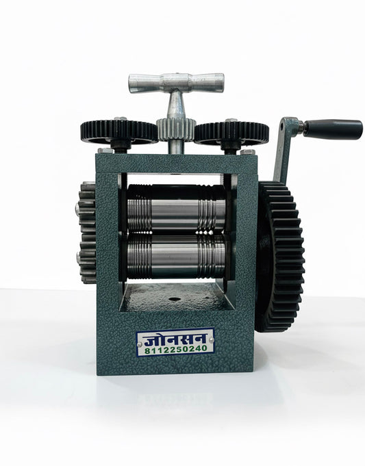 Johnson Tools 4" Rolling Mill Machine/Tar Patti Machine For Gold and Silver Jewellery/Wire Sheet Works Only (colour : Multicolour, Handle Included)