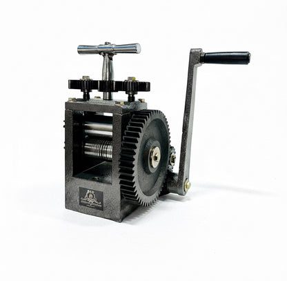 Johnson Tools 3" Marwari-Rajwari Lining Design Rolling Mill Machine, Jewellery Wire Pattern Roller for Gold and Silver, Hand-Operated Metal Design Tool
