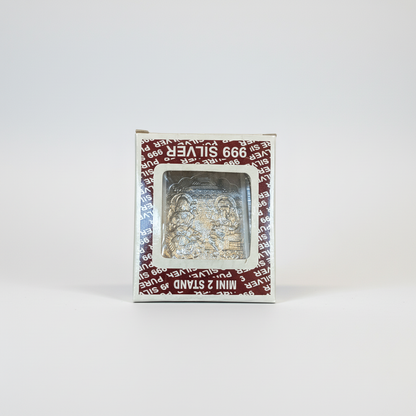 Johnson Tools Laxmi Ganesh ji Silver Finish Small Photo Frame Stand (0no) For Gifting, Display Uses