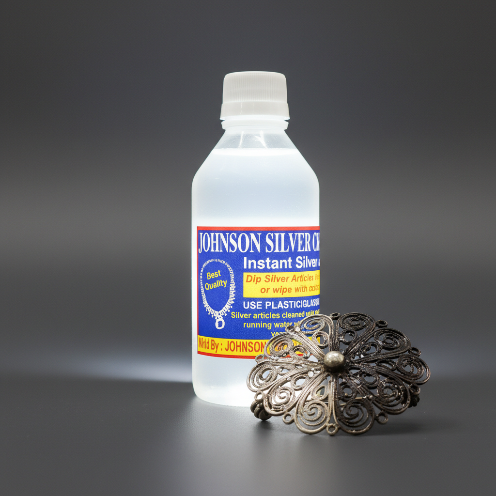 Johnson Tools Silver Tarnish Remover (Silver Cleaner) for Silver Jewelry Cleaning/Polishing (250ML)