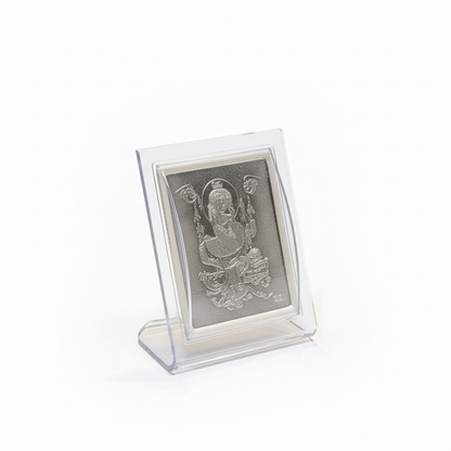 Johnson Tools Ganesh ji Silver Finish Photo Frame Stand (1no) For Gifting, Display Uses