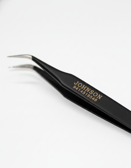 Johnson Tools Set of Straight and Curved Tips Stainless Steel Powder Coated Tweezers for Mobile,Gadget,Laptop and Jewelry Repair (Set of 4 Pieces)