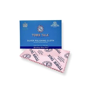 Johnson Tools Silver Polishing Cloth (Town Talk) with Anti-tarnish Protection (Size 12.5X17.5 cm)