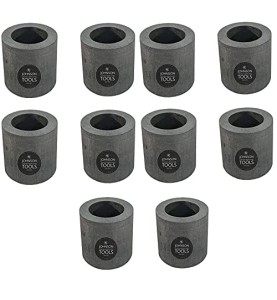 Johnson Tools 50x50mm Carbon Crucible For Casting, Melting, Refining Gold, Silver, Copper, Aluminium, Brass (10)