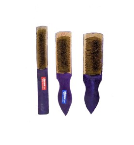 Johnson Tools Brass Brush with Wooden Handle for Silver jewellery Cleaning or Other Dynamic Uses (Set of 3 pieces)