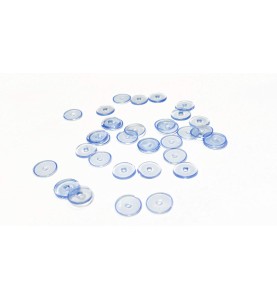 Johnson Tools Flat Clear Silicone Rubber Ear Back Stoppers/push buttons/Findings Stud Earring Plugs For Gold And Silver Earrings (200 Pieces)