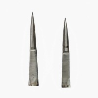 Johnson Tools Original Thakar Iron Tweezers (Wide Mouth) for Jewellery Making and Industrial Works (Color - Chrome, 2pcs)