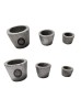 Johnson Tools Set of Small Casting Clay Graphite Crucible For Gold Silver Copper Brass Aluminum Foundry Furnace Torch Melting (Color- Grey, Count- 6 pcs)